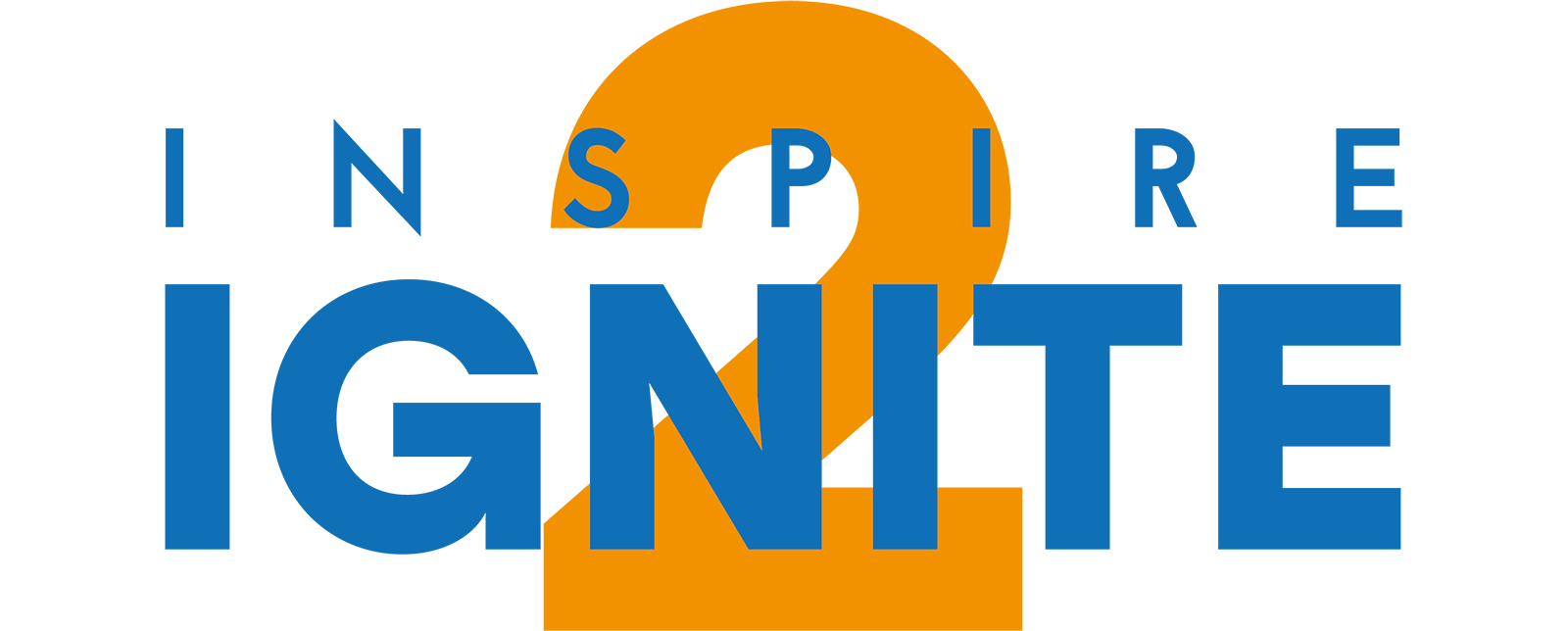 Das Bild zeigt den Text 'INSPIRE 2 IGNITE' in leuchtenden Farben, wobei 'INSPIRE' in Blau und 'IGNITE' in einer lebhaften Schriftart dargestellt ist.