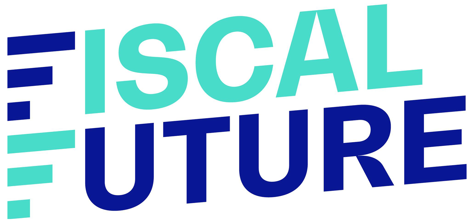 The image shows the words 'FISCAL FUTURE' in large colourful letters, with 'FISCAL' in turquoise and 'FUTURE' in dark blue.
