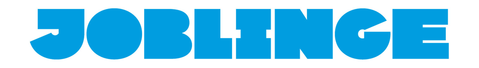 The image displays the word 'JOBLINGE' in large, blue letters against a white background.