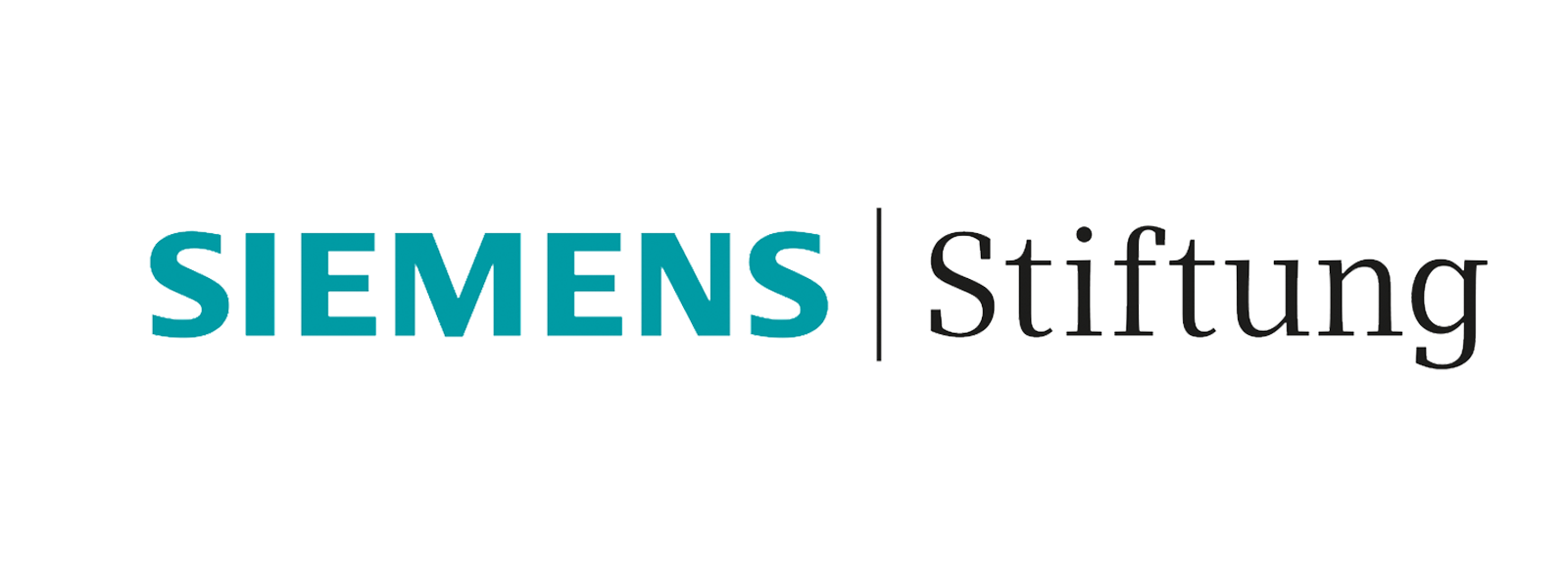 Das Bild zeigt das Siemens Stiftungslogo mit dem Wort Siemens in Blau und Stiftung in Schwarz auf weißem Hintergrund.