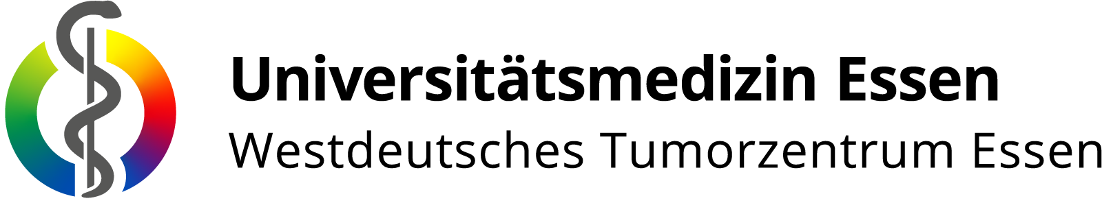 The logo of University medicine Essen West-German tumour centre Essen.